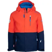 TROLLKIDS Hallingdal wasserdichte Kinder Skijacke mit Kapuze orange 140