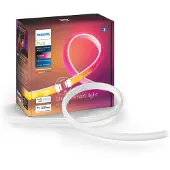 Philips Hue White and Color ambiance Hue Gradient Lightstrip Verlängerung, 1 Meter, Intelligenter Leuchtstreifen, Bluetooth/Zigbee, Weiß, LED, Silikon, Nicht austauschbare(s) Leuchtmittel