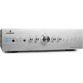 Auna CD708 Stereo-Verstärker AUX Phono Silber 600W Silber-Metallic