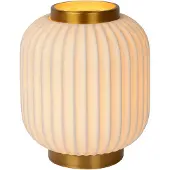 Lucide Design-Tischlampe Gosse Gold mit Weiß