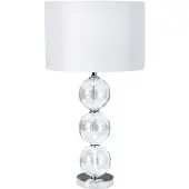Searchlight Classic Bliss Schreibtischlampe Stahl Chrom Weißes Glas 1 Licht E27