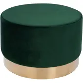 Underbar | Pouf Nanier Samt grün Samt 55x43x55 cm | NADUVI