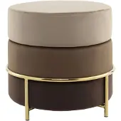 Hearthome & Living | Pouf Ilda Braun Polyester 48.5x46x48.5 cm | NADUVI
