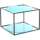 Hearthome & Living | Beistelltisch Cody blau Metall 50x50x36 cm | NADUVI