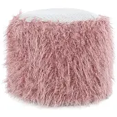 Kayoom Fellpouf Bobtail 100 Rosa / Grau
