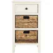 Safavieh Furniture | Nachttisch Linda weiß Holz 39x38x70.1 cm | NADUVI