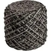 Dejaroom | Hocker Royal Schwarz Wolle 40x40x40 cm | NADUVI