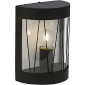 Brilliant Wandleuchte Reed in Schwarz-matt E27 IP44 Version I