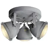 Brilliant Carmen LED Spotrondell 3flg grau Beton