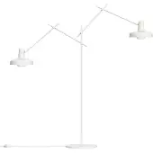 Grupa Products Arigato Stehleuchte Doppelt Weiß - , Arigato, Weiß, für Arbeitszimmer / Büro, Metall