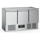 Ecofrost Gastro Edelstahl Kühltisch Kühltheke Saladette 3 Türen 368l 3x 1/1GN +2/+8°C