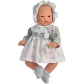 ASI Koke Grey And White Dress 36 Cm Puppe