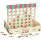 Vilac Logikspiel aus Holz – Platziere 4 in einer Reihe