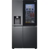 LG InstaView GSXV91MCAE, Freistehend, Amerikanische Tür, Schwarz, Berührung, LED, Innen