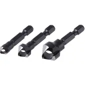 Wolfcraft 1 Querlochsenker-Set WS 3-tlg., ø8,12,16