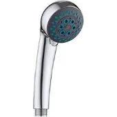 Aloni Econ Handbrause Duschkopf Kunststoff Chrom mit 3 Strahlarten und Anti-Kalk-Noppen 1/2 Zoll