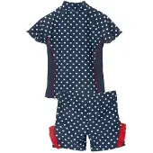 Playshoes 2tlg. Badeoutfit "Herzchen" in Dunkelblau | Gr.: 122/128