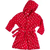 Playshoes bademantel Punkte Junior rot Größe 122/128