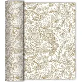 Gala 40cm Papiertischläufer 6m Rolle Stoffähnliches Tischband Weiß Gold