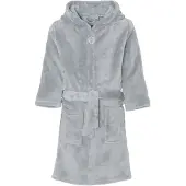 Playshoes Fleece-Bademantel uni in Grau | Gr.: 146/152