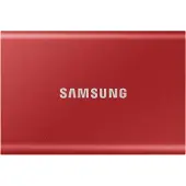 Samsung Portable SSD T7, 500 GB, USB Typ-C, 3.2 Gen 2 (3.1 Gen 2), 1050 MB/s, Passwortschutz, Rot
