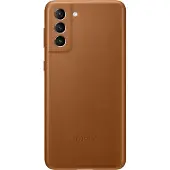 Samsung Original Leather Backcover für das Galaxy S21 Plus - Braun