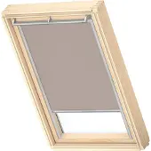 Velux Verdunkelungsrollo uni hell-taupe manuell Rahmen aluminium DKL MK08 4580S