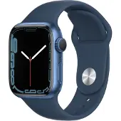 Apple Watch Series 7 Aluminium 41 mm (2021) | GPS | blau | Sportarmband Abyssblau