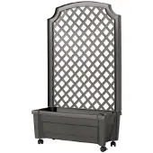 KHW Spalier Pflanzkasten auf Rollen mit Bewässerungssystem, BxTxH: 79x35x134 cm