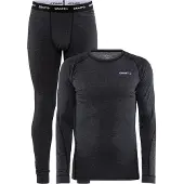 Craft Unterwäsche Core Wool Merino Set Black Melange Herren-S