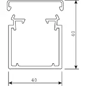 Hager Tehalit Leitungsführungskanal B40xH40mm LF 400400 gr 2 Stk