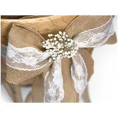 Party Deco Burlap chair sash, 15x275cm (1 pkt / 1 pc.)