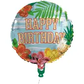 Boland Folienballon Paradise Happy Birthday zweiseitig Ø45cm