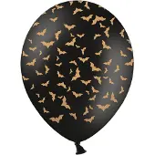 Party Deco Trick or Treat Luftballons Fledermäuse Halloween gold-schwarz