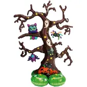 Amscan 4242111 - Folienballon Gruseliger Baum, Grösse ca. 130 cm, mehrteiliger AirLoonz-Ballon, mit H
