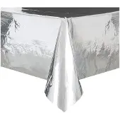 No name Metallische Tischdecke Silber