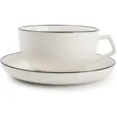 S|P Collection Tasse und Untertasse Studio Base White 220 ml (4er Set)