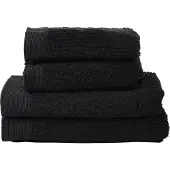 Zone Denmark Handtuchset Towels Classic Black (4er-Set)