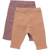 Pippi Baby Leggings - 2er-Pack - Burlwood - - 50 - Leggings