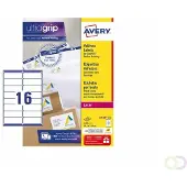 Avery Zweckform Etiketten Zweckform ultragrip L7162, 99,1x33,9 mm, weiss, Pk. 1600 Stk.