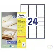 Avery Zweckform Etiketten AVERY : Zweckform, für Druckertyp Inkjet/Laser, rechteckig, nachhaltig, A4 Format, Papier, naturweiß, 2400 Etiketten, B 70 x H 36 mm