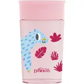 Dr. Brown's 360 Trinkbecher ohne Ausgießer, rosa, ohne Hand, 300 ml