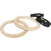 VirtuFit Holz-Gymnastikringe mit verstellbaren Straps 460 cm