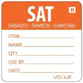 Vogue auflösbare Etiketten Samstag orange