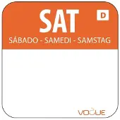 Vogue Selbstauflösende Lebensmittelrotationsetiketten Samstag