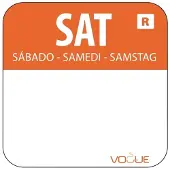 Vogue Farbcode Sticker Samstag orange