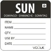 Vogue auflösbare Etiketten Sonntag schwarz