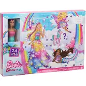 Barbie Dreamtopia Adventskalender 2020 mit Puppe (blond) und Puppen-Zubehör