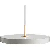 UMAGE Asteria Medium LED-Hängelampe hellgrau/messing 43 cm - , Asteria Medium, dimmbar, Grau, für Wohnzimmer, Metall, Design