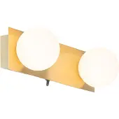 QAZQA Moderne Wandleuchte gold 28 cm IP44 2-flammig - Cederic